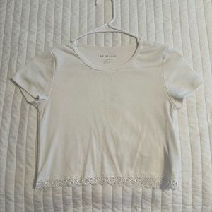 White American Eagle Crop Top